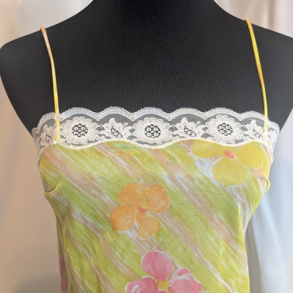 Vintage 60s 70s Flower Power Floral Slip Dress - Picture 6 of 9